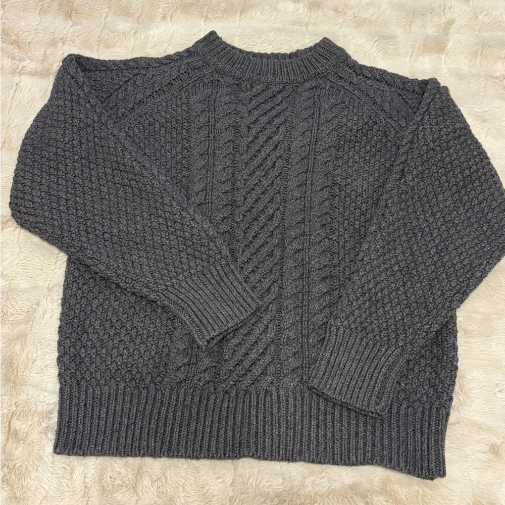 NWOT Modern Citizen Dark Gray Textured Crewneck Sweater